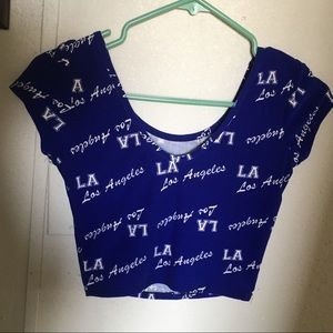 LA  Los Angeles crop top